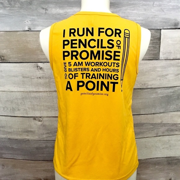 PENCILS OF PROMISE yellow tank top XS, S, M, L - Picture 2 of 5